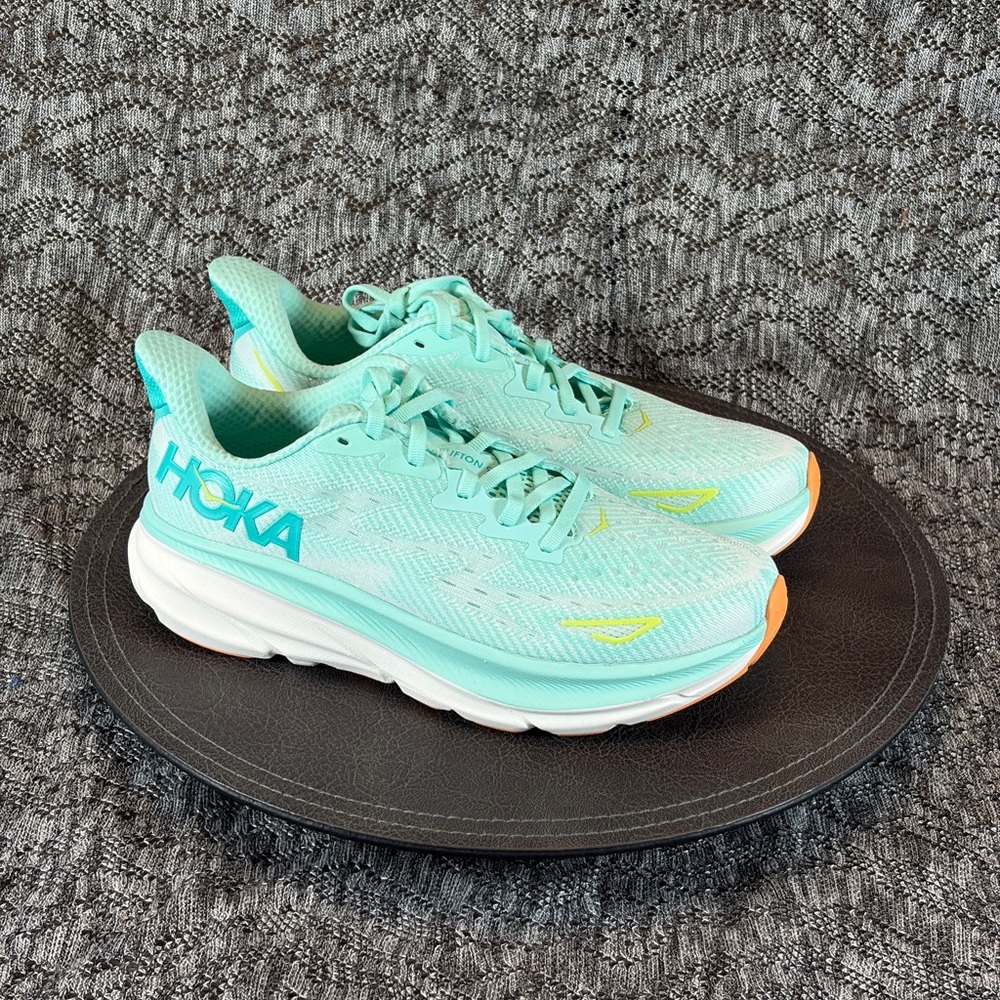 Hoka Clifton 9 Running Shoe Seafoam / Aqua Breeze